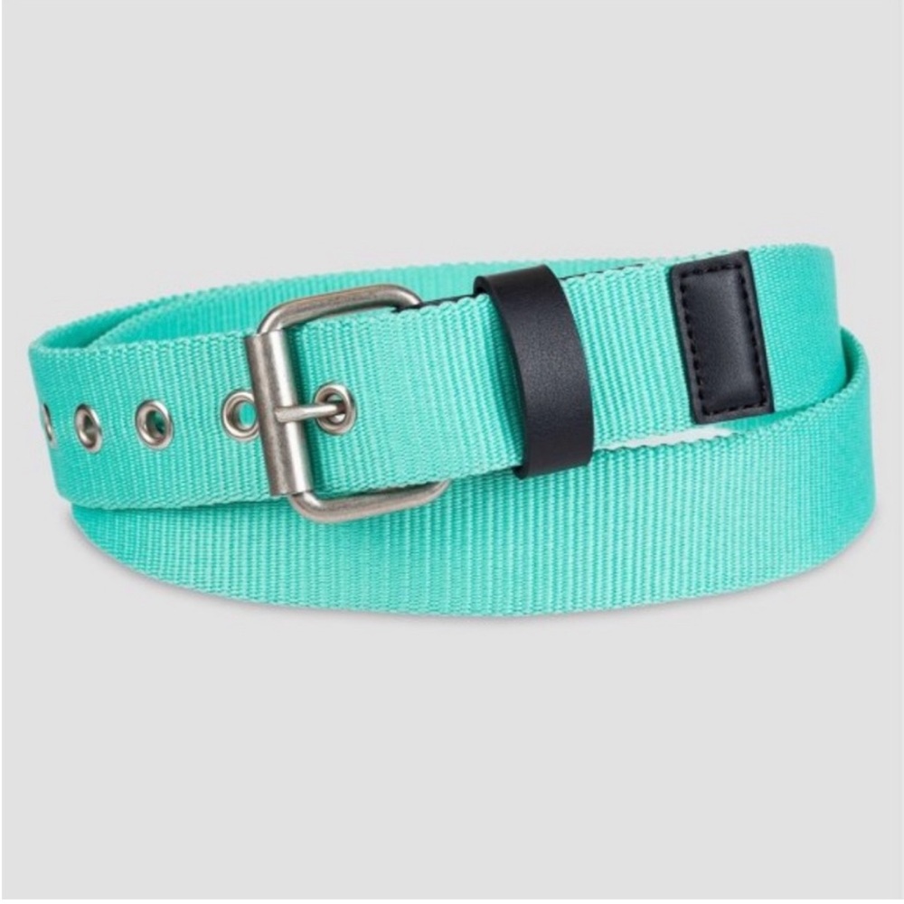 Men's Teal Brushed Nickel Belt - Original User Blue
